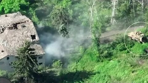Drone footage of Ukrainian soldiers attacking an armored vehicle | slava ukraine