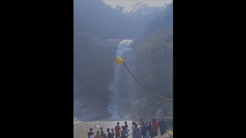 Monkey jumping waterfall, beautiful place in odisha