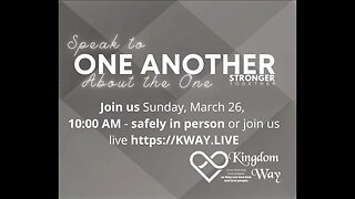 Speak to one another about the One - This Sunday