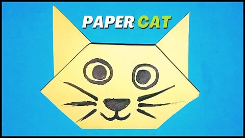 DIY Origami Paper Crafts - How to Make Cat Face - Origami Paper Cat - Origami Cat Face