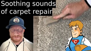 Soothing sounds of carpet repair #asmr