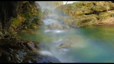 Waterfall neon # white noise # waterfall # rainbow # sleep aid # sleep # relax and decompress # inso