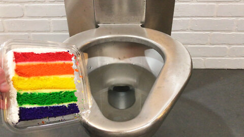 Rainbow Cake Vs Prison Toilet - Will it Flush?