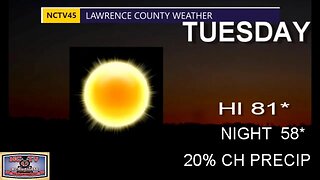 NCTV45 LAWRENCE COUNTY 45 WEATHER MONDAY AUGUST 28 2023