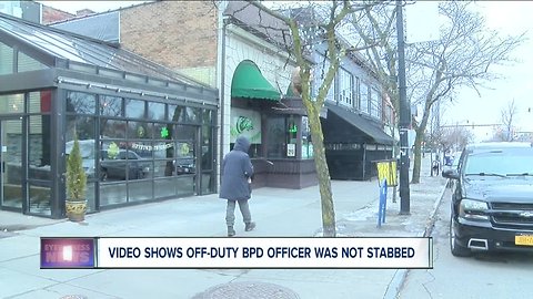 Video shows off-duty BPD officer was not stabbed