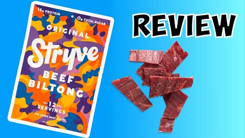 Stryve Original Beef Biltong review (Beef Jerky)