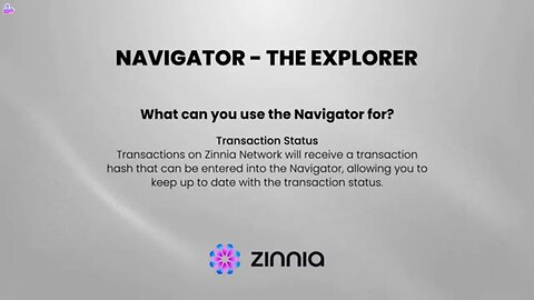 Zinnia Navigator: The Zinnia Network block explorer