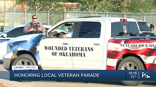 Local veteran honored with drive-by parade