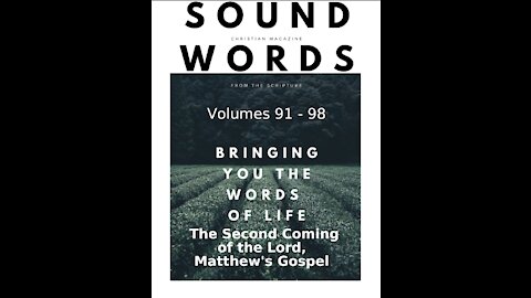 Sound Words, The Second Coming of the Lord, Matthew's Gospel