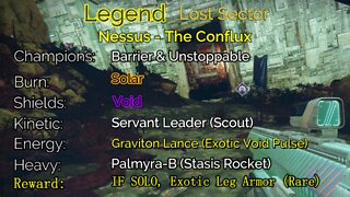 Destiny 2 Legend Lost Sector: Nessus - The Conflux 6-19-22