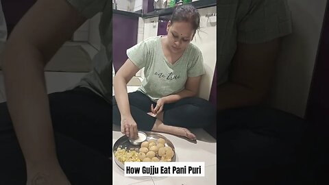 How Gujju Eat Panipuri #panipuri #gujrati #eatingshow #food #shorts #jayveeru