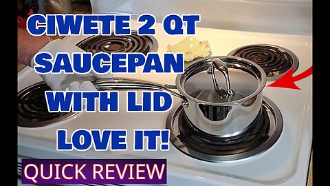 Ciwete 2 Quart Saucepan with Lid - Looks Great, Cooks Great!