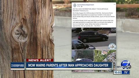 Aurora girl reportedly accosted by man in van; school district sends warning to parents