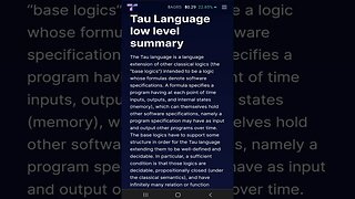 Tau Language low level Summary Part (1 - 4) 💎 #shorts #TauLanguage