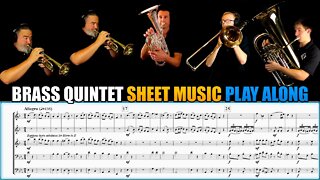 BRASS QUINTET "Alleluia" by W.A.Mozart. Sheet Music Play Along!