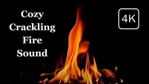 4 Hours of Cozy Crackling Fire Sound Deep Sleep, Meditation, and Stress Relief