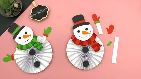 How To Make Easy Paper Moving Snowman For Kids / Nursery Craft Ideas / Paper Craft Easy/ KIDS crafts