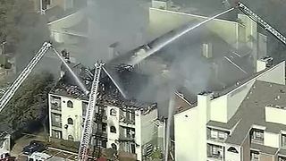 Apartment complex catches fire in Dallas, Texas