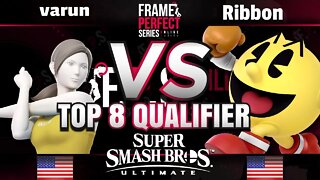 FPS3 Online Top 8 Qualifier - DLX | varun (Wii Fit Trainer) vs. Clarity | Ribbon (Pac-Man) - Smash U