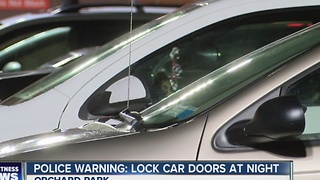 Orchard Park Police warn neighbors to lock their cars