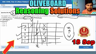 78/90🔥 Reasoning Solutions SSC CHSL Tier 2 Oliveboard 18 Sep | MEWS Maths #ssc #oliveboard #cgl2023
