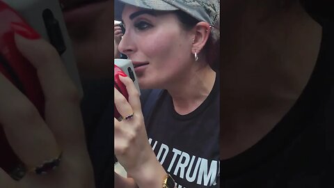 @OfficialDanaJay and ‎@LauraLoomered handeling the heCkling CROWD AT PRESIDENT TRUMP TURN IN DAY