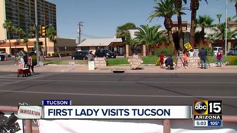 First Lady Melania Trump visits Arizona to tour immigration holding facilities for children