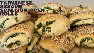 Taiwanese Sesame scallion oven rolls(Green Onion Rolls)/台式-芝麻蔥燒餅