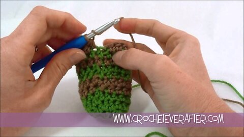 Left Hand Jogless Stripes in Half Double CrochetWhen Working in Spirals
