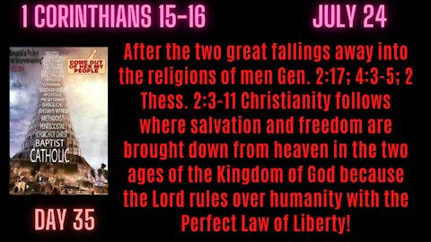 1 Corinthians 15-16. Religions of men and preachers of men cannot save because they are not perfect.