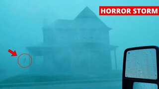 Moment A Terrifying Storm Hits A House