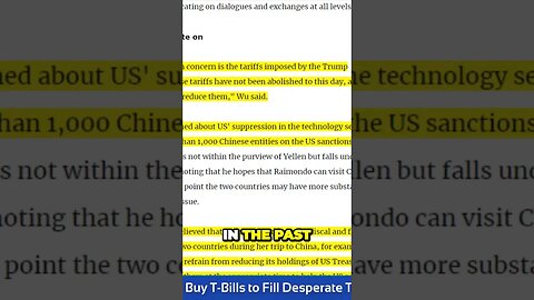 Shocking Truth about Yellen Needing China to Buy T Bills