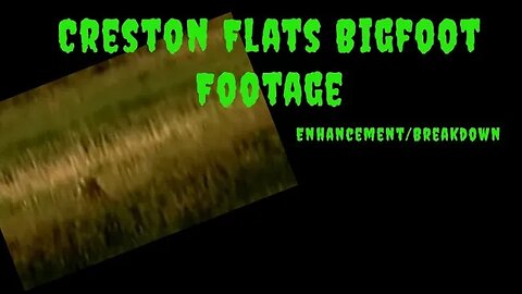 Creston Flats Bigfoot Footage | Breakdown