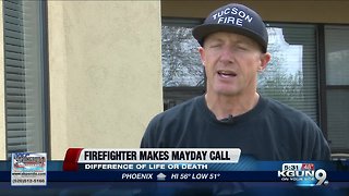 Firefighter calls Mayday during fire rescue mission