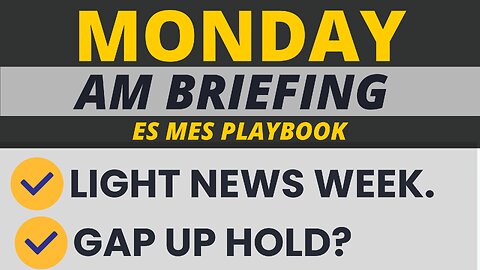 Monday AM Briefing: #180 | Preparing ES Traders For Our Emini and MES Micros Futures Trading Room