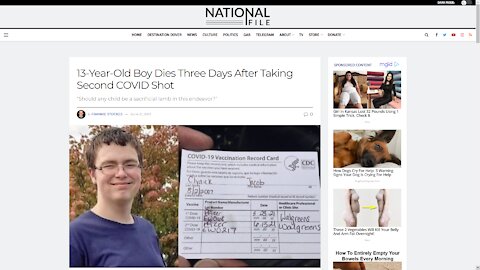 13 Year Old Boy Dies After Receiving COVID Vaccine & Straight Pride Rules