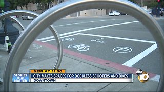 San Diego makes designated dockless scooter and bike spaces