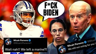 Cowboys' Micah Parsons SLAMS Joe Biden Over Brittney Griner Trade For LEAVING Marine Paul Whelan