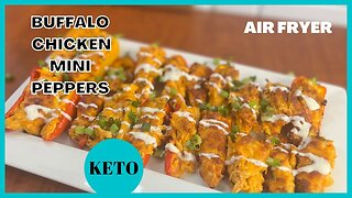 Buffalo Chicken Mini Peppers | Keto Buffalo Chicken Appetizer