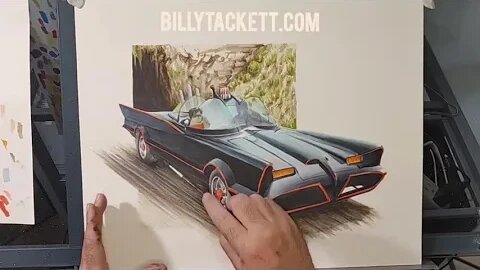 1966 Batmobile Time Lapse Drawing *updated audio*