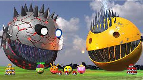 ROBOT PACM Kids funn, AN VS MONSTER PACMAN USE POKEMON NEW fun ADVENTURE PACMAN POKEMON