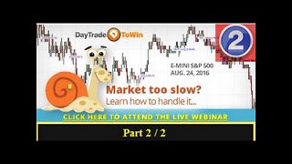 Trading Slow Moving Choppy Markets- Part 2 - Who said trading was easy
