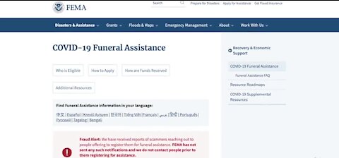 FEMA accepting COVID-19 funeral assistance applications