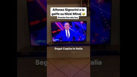 ALFONSO SIGNORINI E LA GAFFE SU NICKI MINAJ!