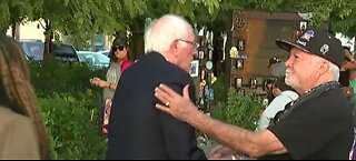 Bernie Sanders visiting Healing Garden