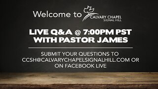 (Originally Aired 04/05/2020) April 4th - Live Q&A with Pastor James Kaddis