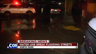 Water line breaks in North Park