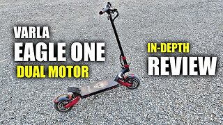 VARLA Eagle-One Electric Scooter Review BONUS CRASH TEST! (2000watt Dual Motor / Dual Suspension)