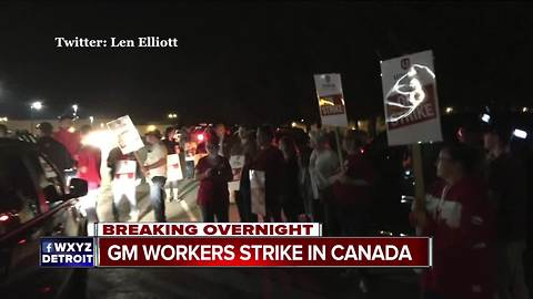 General Motors workers on strike at Ontario plant