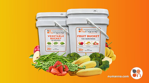 🌟 Introducing NuManna's New Emergency Freeze-Dried Veggie and Fruit Buckets! 🌟